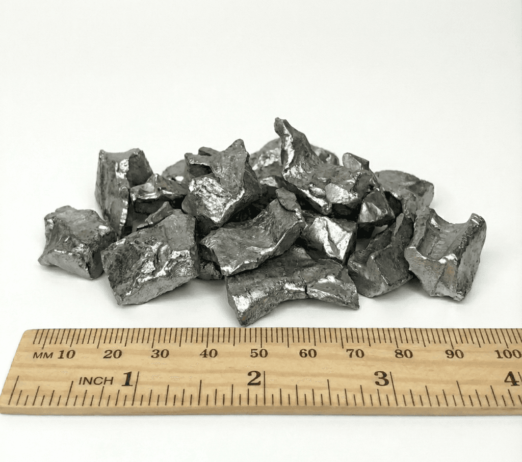 Vanadium metal pieces